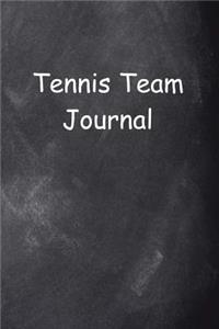 Tennis Team Journal Chalkboard Design