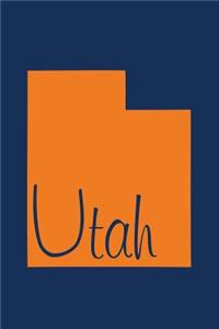 Utah - Blank Notebook (Blue with Orange)