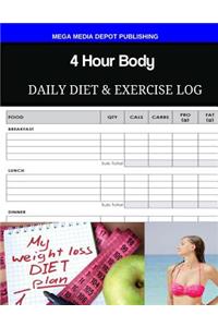 4 Hour Body Daily Diet & Exercise Log