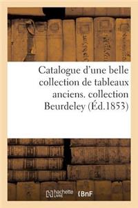 Catalogue d'Une Belle Collection de Tableaux Anciens. Collection Beurdeley
