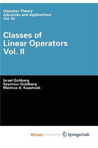 Classes of Linear Operators