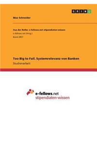 Too Big to Fail. Systemrelevanz von Banken