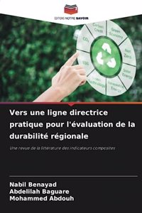 Vers une ligne directrice pratique pour l'évaluation de la durabilité régionale