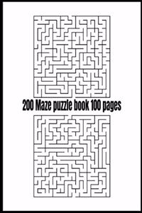 200 Maze puzzle book 100 pages