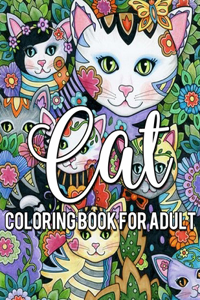 Cat Coloring Book for Adults