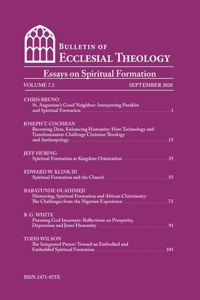 Bulletin of Ecclesial Theology, Volume 7.2