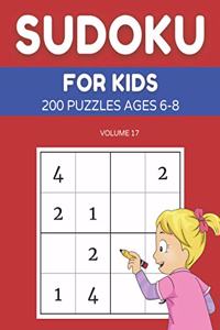 Sudoku For Kids 200 Puzzles Ages 6-8 Volume 17