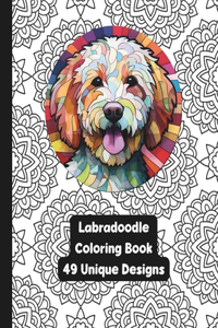 Labradoodle - Dog - Adult Coloring Book - 49 Unique Designs