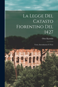 Legge Del Catasto Fiorentino Del 1427