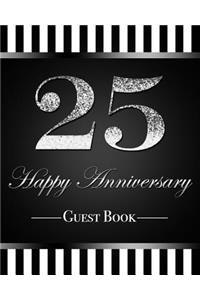 25 Happy Anniversary Guest Book