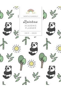 Monthly & Weekly Rainbow Academic Planner 2019 - 2020