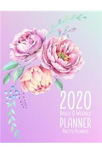 2020 Daily & Weekly Planner Pretty Peonies