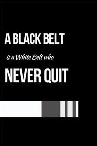 A Black Belt Is a White Belt Who Never Quit