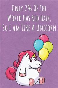 Only 2% Of The World Has Red Hair So I Am Like A Unicorn