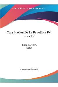 Constitucion de La Republica del Ecuador