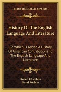 History Of The English Language And Literature