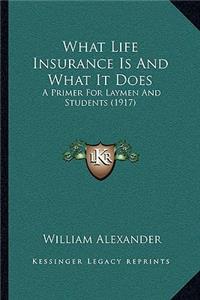 What Life Insurance Is And What It Does