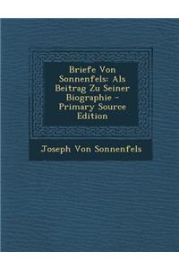 Briefe Von Sonnenfels