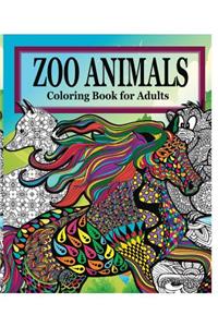 Zoo Animals Coloring Book for Adults