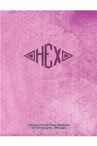 Hexagonal Graph Paper Notebook 1/2 Inch Hexagons - 160 Pages