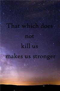 That which does not kill us makes us stronger