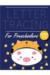 Letter Tracing for Preschoolers pig in tiger: Letter a tracing sheet - abc letter tracing - letter tracing worksheets - tracing the letter for toddlers - A-z dots writing with arrows - handwriti