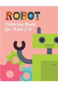 Robots Coloring Book for Kids 2-4