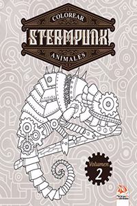 Colorear Steampunk animales - Volumen 2