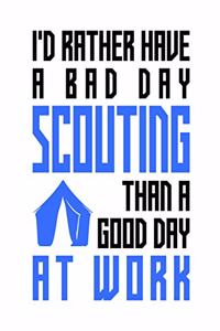 I'd rather have a bad day scouting than a good day at work