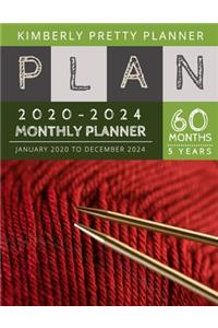 5 year monthly planner 2020-2024