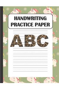 Handwriting Practice Paper ABC