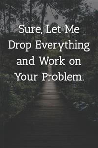 Sure, Let Me Drop Everything and Work on Your Problem. Notebook