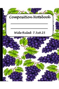 Wide Ruled Composition Notebook
