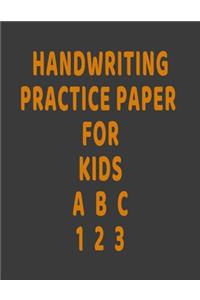 Handwriting practice paper for kids