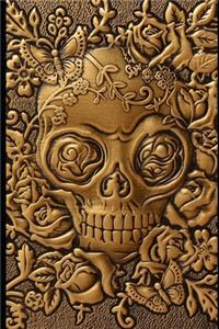 Medieval Notebooks: Gold Skull with Roses: Great Notebook for School or as a Diary, Lined With More than 100 Pages. Notebook that can serve as a Planner, Journal, Notes