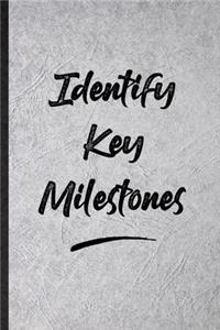 Identify Key Milestones: Funny Blank Lined Notebook/ Journal For Positive Motivation, Support Faith Belief, Inspirational Saying Unique Special Birthday Gift Idea Personal 6