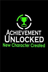 Achievement Unlocked New Character created