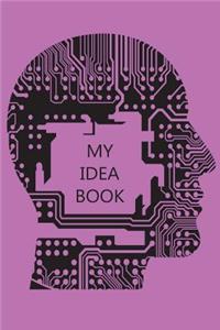 My Idea Book Pink and Black 6 x 9 Blank Lined Journal