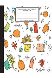 Wide Ruled Composition Notebook. 8.5
