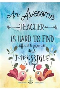 An Awesome Teacher Is Hard to Find