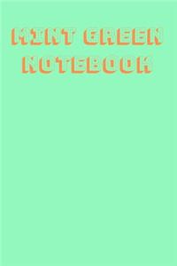 Mint Green Notebook