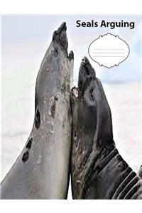 Seals Arguing wideruledlinepaper Composition Book