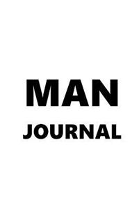 Journal For Men Man Journal Black Font On White Design