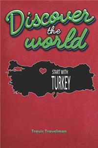 Discover the World Start with Turkey: 30 Page Journal Planner Trip Planner Red Cover