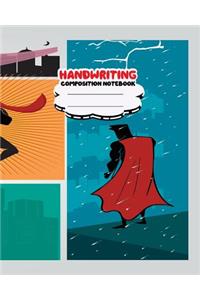Handwriting primary composition notebook, 8 x 10 inch 200 page, comic superhero