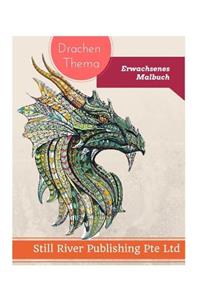 Drachen Thema: Erwachsenes Malbuch