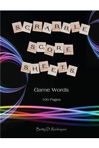 Scrabble Score Sheets Game Words