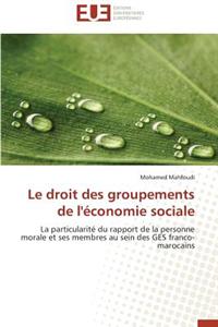 Droit Des Groupements de l'Économie Sociale