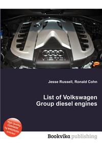 List of Volkswagen Group Diesel Engines