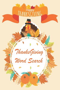 Thanksgiving Word Search